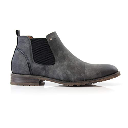 Image of Ferro Aldo Men's Chelsea Boots | Pull-On Ankle Boot in Plain Toe, Cap Toe & Wingtip Brogue Styles | For Casual, Dress, Work & Formal Events
