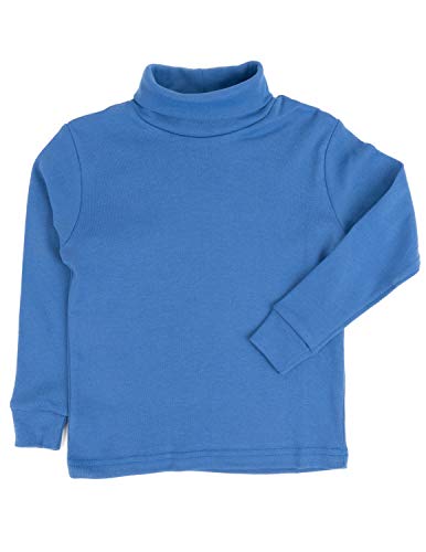 Image of Leveret Girls Boys & Toddler Solid Turtleneck 100% Cotton Kids Shirt (2 Toddler-14 Years) Variety of Colors