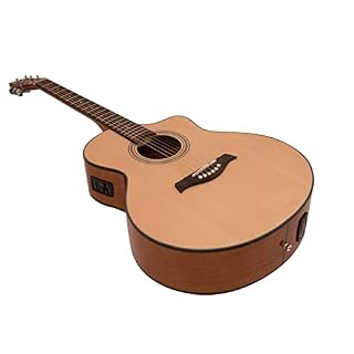 DIMAVERY Guitare Folk STW-50 Naturelle Electro – Image 3