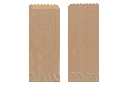2000 Hot Dog Beutel Hotdog Taschen Anfasser 9x21cm 2-seitig offen braun unbedruckt Kraftpapier - Inkl. VerpG inD