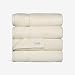 Turkish Luxury Hotel & Spa 27"x54" Bath Towel Set of 4 - 100% Genuine Turkish Cotton - Eco-Friendly (Bath Towels, Ivory)