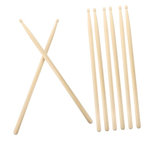 4 pares de baquetas de madera maple para jazz miniatura 1