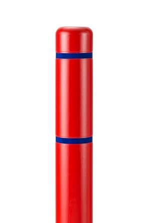 BollardGard 4" x 64" Bollard Cover Red - Innoplast Red Blue Tape