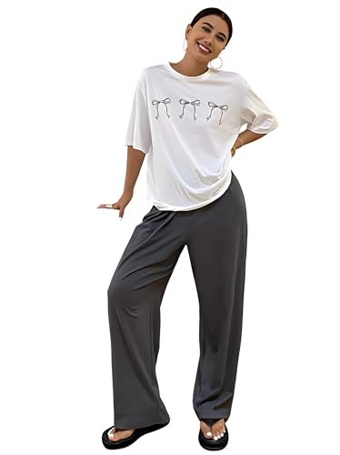 Image of KSHS Printed Round Neck Short Sleeve Nightsuit Set | Pajama Set | Casual Night Dress for Women