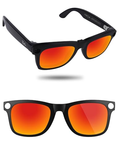 �Ό��N���b�v�I���T���O���X �O���N���b�v for Ray-Ban Meta Wayfarer RW4008 & Gen 2 RW4012 (Size 53-22) �Ή� - UV�ی� - �j�����p�ł� - ���b�h