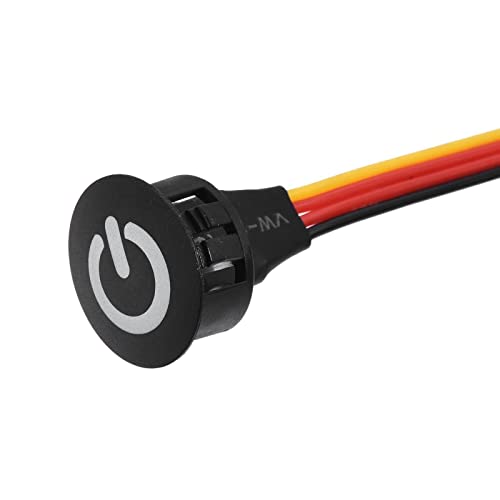 Tool parts DC 5V Touch Dimmer Switch 16mm Diameter Snap-in Mount Black for LED Lights