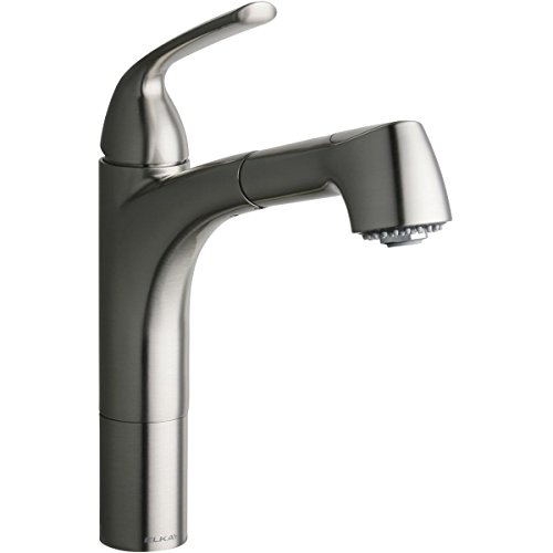 Elkay LKGT1041NK Gourmet Single Hole Kitchen Faucet with Pull-out Spray and Lever Handle
