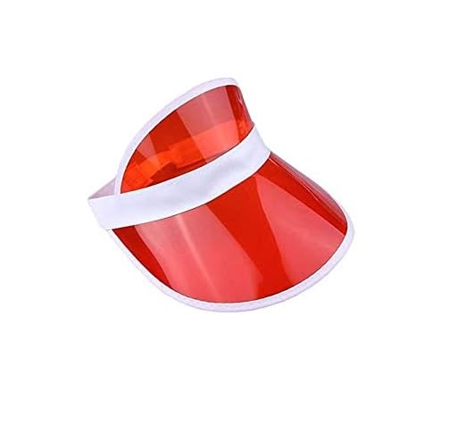 Boolavard Sun Visor Hats Cap Sports Beach Tennis Golf Chapeaux pour Femmes Hommes (Rouge)