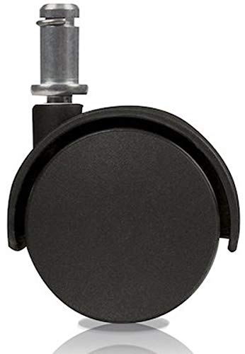 Image of Breewell Plastic Revolving Pin Type Chair Wheel (Black, Small) - Set of 5