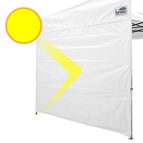 Image of Eurmax USA 10x10 Pop Up Canopy SunWall-UV Protection for Tents,Blocks Sunlight&Wind,Water Resistant Side Wall Only,Easy Hook & Loop Installation,Fit for 10FT Straight Leg Shelters&Gazebo,Cocoa
