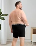 INNERSY Bokserki męskie, bawełniane, duże rozmiary, bielizna męska, bielizna XXL, 6XL, 5 sztuk, 5 czarny, 4XL Duże rozmiary