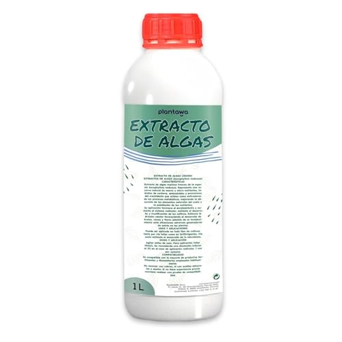 Plantawa Extracto de Algas Marinas Líquido 1 Litro | Refuerzo Natural para el Cuidado y Nutrición de Superficies y Entornos | Acción Eficaz y Seguro | Potenciador | Enraizante y Micorrizas.