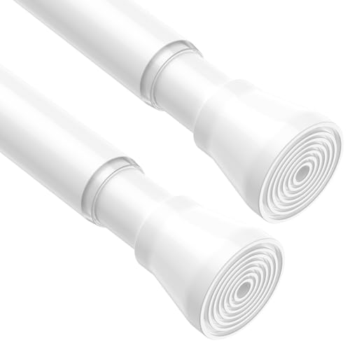 Image of MEXAU 2Pack Spring Tension Curtain Rod 29-64 inch White Small Tension Rod