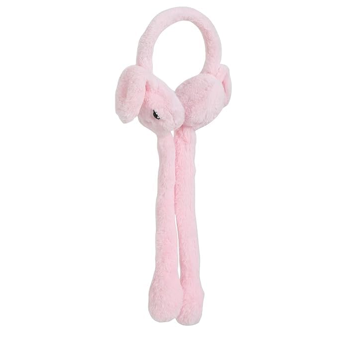 Women Winter Plush Soft Winter Movable Bunny Ear Earmuff (Pink2)-image-39