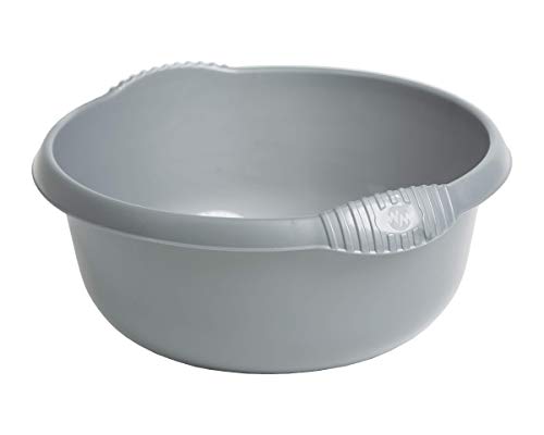 Wham High Grade Circular Round Washing Up Bowl Basin Mixing Bowls (28cm, Silver/Grey)