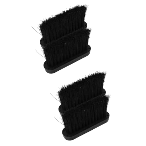 Mikikit 2 Set Spazzola Per La Pulizia Del Sostituzione Testina Per Caminetto Piccolo Scopa Testina Da Banco Testina Per Mensola Del Di Legno Nero 2 Pezzi*2