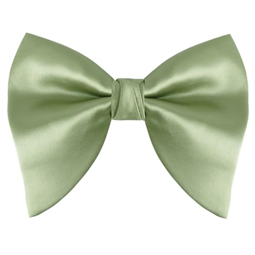 Image of Alizeal Velvet Pre-tied Adjustable Bow Tie for Men Oversize Formal Solid Tuxedo Bowtie