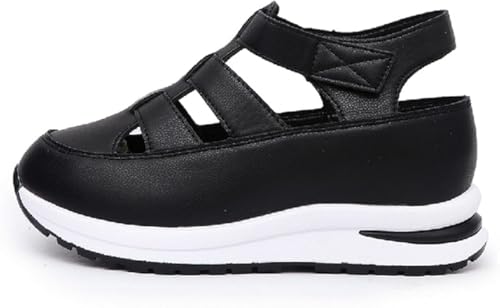 Womens Wedge Sports Sandals Soft Thick Sole Closed Toe Strappy Lightweight Comfortable Casual Stylish Sandals Casual Stylish Roman