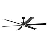 Kichler 300301SBK Szeplo Patio Led Ceiling Fan with Lights, 80-inch, Satin Black