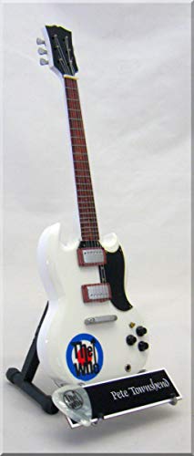 PETE TOWNSHEND Guitare Miniature avec médiator The WHO (2) - Les Beatles, Paul McCartney, John Lennon, RIngo Starr, George Harrison PETE TOWNSHEND Guitare Miniature avec médiator The WHO (2)