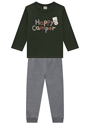 Conj. Blusão E Calça Jogger, Meninos, Brandili Club, Verde Oliva, 3, Conj54533