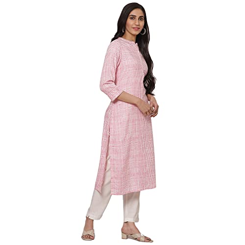 Image of Rangriti Olive Green Liva Straight Kurta for Women