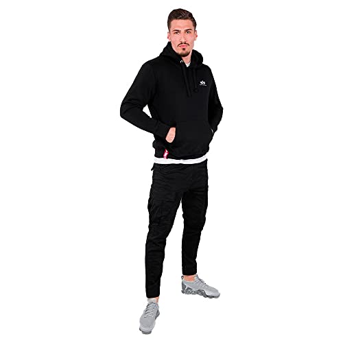 Alpha Industries Basic Hoody Small Logo Kapuzensweat für Herren Black