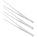 NUOBESTY Edelstahl Futterpinzette 38cm lang für Reptilien und Aquascaping Gerade Aquariumpinzette mit Hygienischer Handhabung für Terrarienpflege und Pflanzenpflege