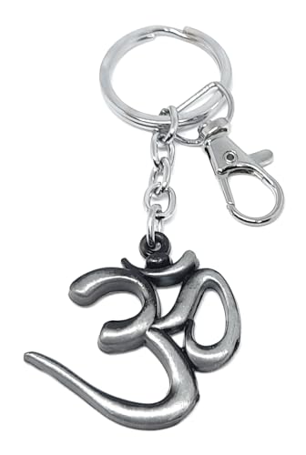Image of Aura Spiritual Aum Om Metal Keyring Keychain For Gifting Men Women Girls Boys Husband Friend Bike Car House Office Home Keys