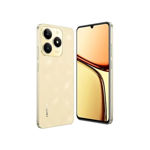 جوال C61 ثنائي شرائح الاتصال - رام 8GB - ممتدة 16GB روم 256GB وشاشة 6.74 بوصة وشبكة جيل رابع 4G وبطارية 5000 ميلي امبير في الساعة وكاميرا رئيسية 50 ميجا بكسل-إصدار الشرق الأوسط ذهبي لامع