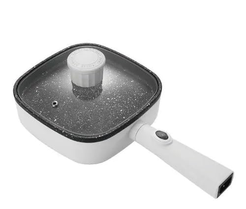 Image of Electric Skillet Non-Stick Square Pan | Multi Cooking Electric Fry Pan with Tempered Glass Lid (1 Compartment)