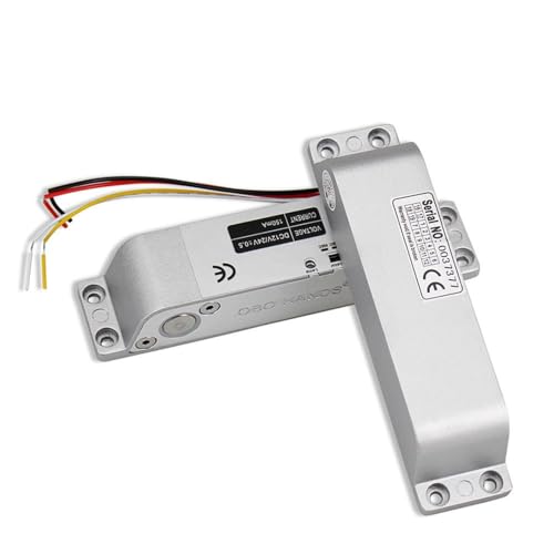 Kit de cerradura eléctrica para puerta Cerradura de perno de caída eléctrica NC, accesorios de cerraduras de puerta inteligentes electrónicas a prueba de fallos DC12V for de Control de acceso con reta