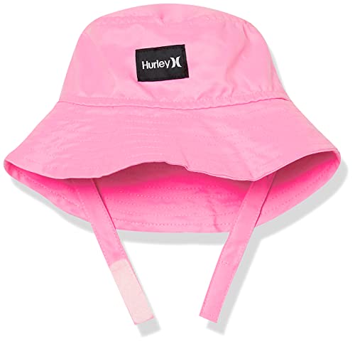 Image of Hurley Baby Girls' Long Sleeve Rash Guard and Hat 3-piece Swimsuit Set