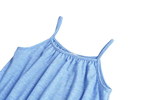 Bonny Billy Big Girls Spaghetti Straps Solid Cotton Kid Beach Dress3