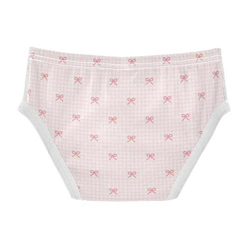 Boys' Exclusive Briefs Toddler Underwear 95% Combed Cotton Boxerbriefs 2T Checkered Pink Bow Pattern 102