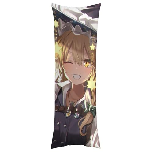 枕カバー 東方シリーズ 霧雨魔理沙 ピローケース 137cm*50cm まくらカバー 寝具カバー ファスナー式 抱き枕 クッション 吸汗速乾 静電気対策強化 ソファクッションカバー 快適 肌に優しい 軽量 柔らかい ホテル品質 四節通用 家庭用 アニメ キ