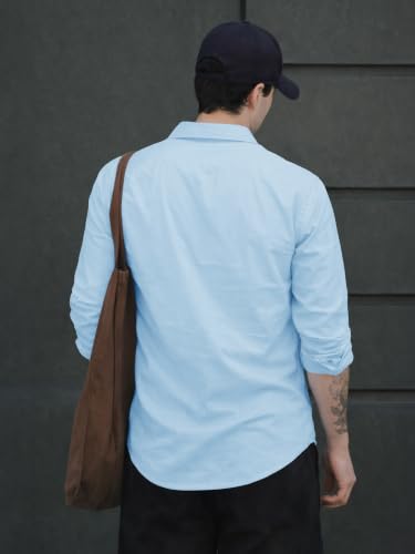 Image of Noble Monk Men's Full Sleeve Shirt | Casual Shirt for Men | Stylish Cotton Blend | Comfortable Everyday Wear | Button Down Clothing | Travel & Outdoor Apparel