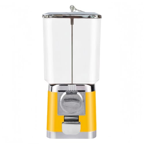 SHIOSH ガチャガチャ 本体 ガチャマシン レトロ 機械 レトロガシャポンマシン 100円硬貨用/コインは不要 楽しいカプセルマシン ガチャマシーン ドーム型 カプセルマシン 業務用 家庭用 楽しいカプセルマシン 幼稚園教育機関向けギフトマシン (黄,