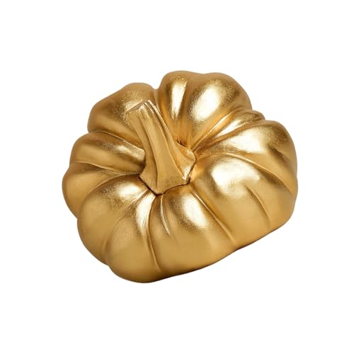 SLXLYH Pumpkins en Or Artificiel Decors d'automne Récolte des Citrouilles Décoratives Table Maître De Table pour Halloween Grâces Thanksgiving Décorations