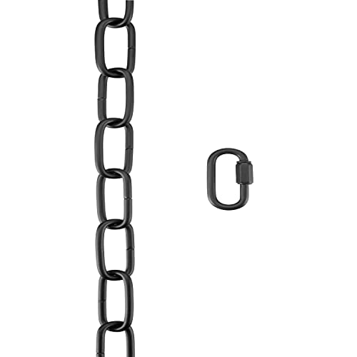Image of Aspen Creative 21117-91, Steel 17 Feet Heavy Duty Chain & Quick Link Connector for Hanging Up Maximum Weight 50 Pounds in Matte Black
