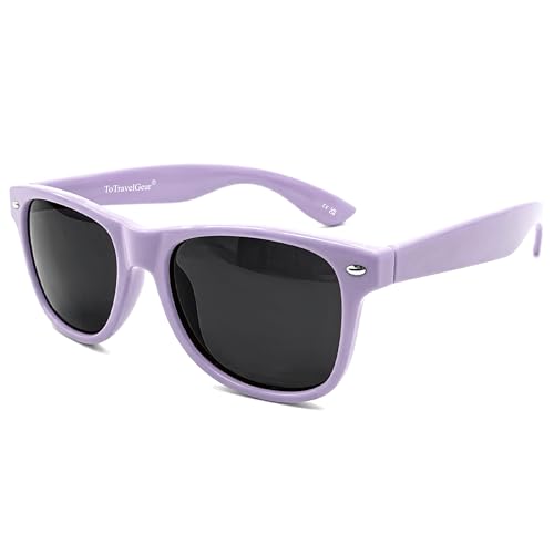 toTravelGear Polarized Sunglasses for Men and Women Retro Square Sun Glasses for Driving Traveling UV Protection(Lavender)