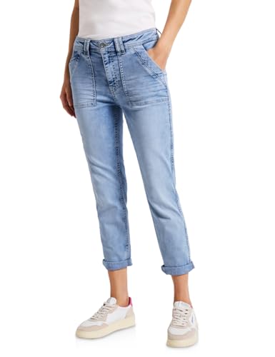 Jean cargo coupe ample femme Street One en denim stretch confortable