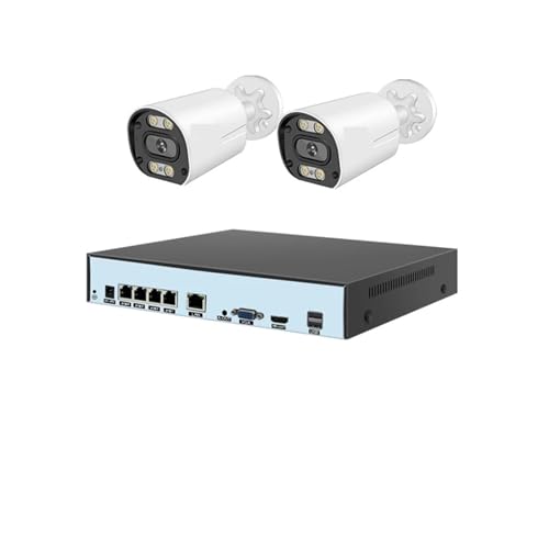 X}[g 8MP POE J 8CH NVR Lbg 4K HD AI 猟o O h H.265 P2P ZLeB Ď Av CCTV(None,4CH NVR with 2xCam)