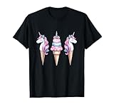 Einhorn Erdbeer Eis Teenie Mädchen Kinder Einhörner Eiscrem T-Shirt