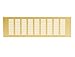 Grille d'aération en aluminium doré 120 x 500 mm - Grille d'aération en aluminium - Pour meubles - Ventilation de meubles