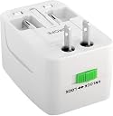 One Beat International Converter Plug All in One Travel Universal Plug Surge Protector (White) gallery image