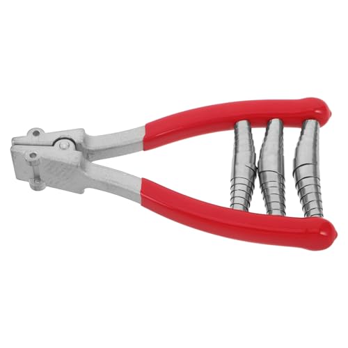 Alasum Máquina de Encordar Raquetas Tenis y Bádminton 3 Resortes, Tenaza Portátil Roja para Encordado Preciso, Herramienta Profesional Compatible para Mantenimiento y Torneo