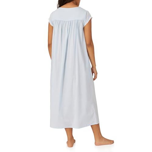 Image of Eileen West Queen Anne's Lace Womens Sleepwear & Loungewear - Florentine Lace Collection - 100% Cotton Soft Long Nightgown