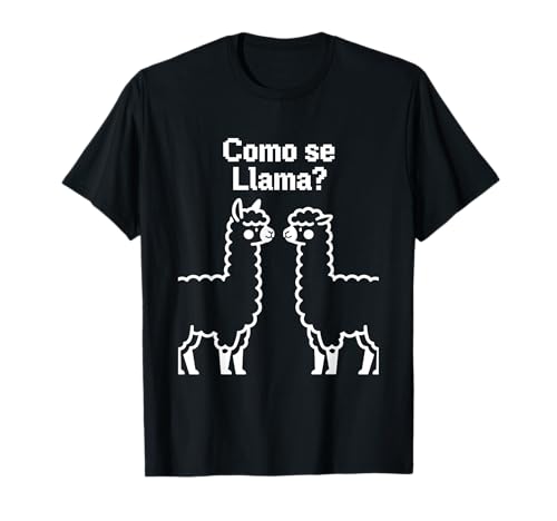 Como Se Lama Rétro Pixel Lama Espagnol Humour Graphique Design T-Shirt