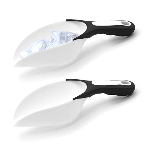 Pala de Harina,RoadLoo 2 Piezas Pala de Hielo de Plástico Cuchara de Harina Múltiples Pala De Cocina Fines Espesado Cuchara Comida para Cocinas Bares Bufés Fiestas Harina Cereales Nueces Especias